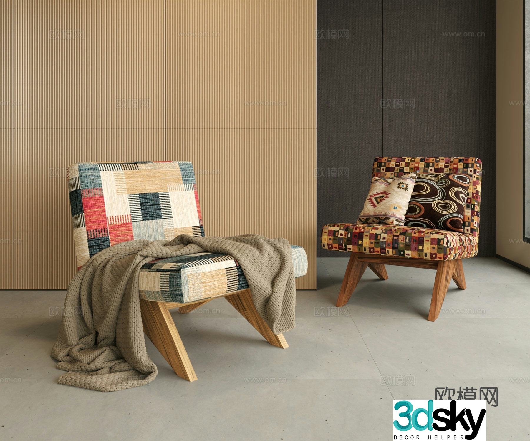 Modern leisure chair 3d model