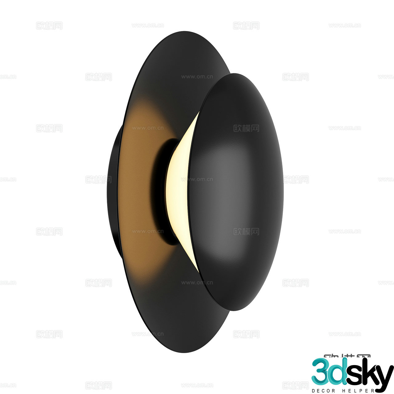 Roll & Hill Modern Wall Light Minimalist Wall Light Round Wall Light 3D Model