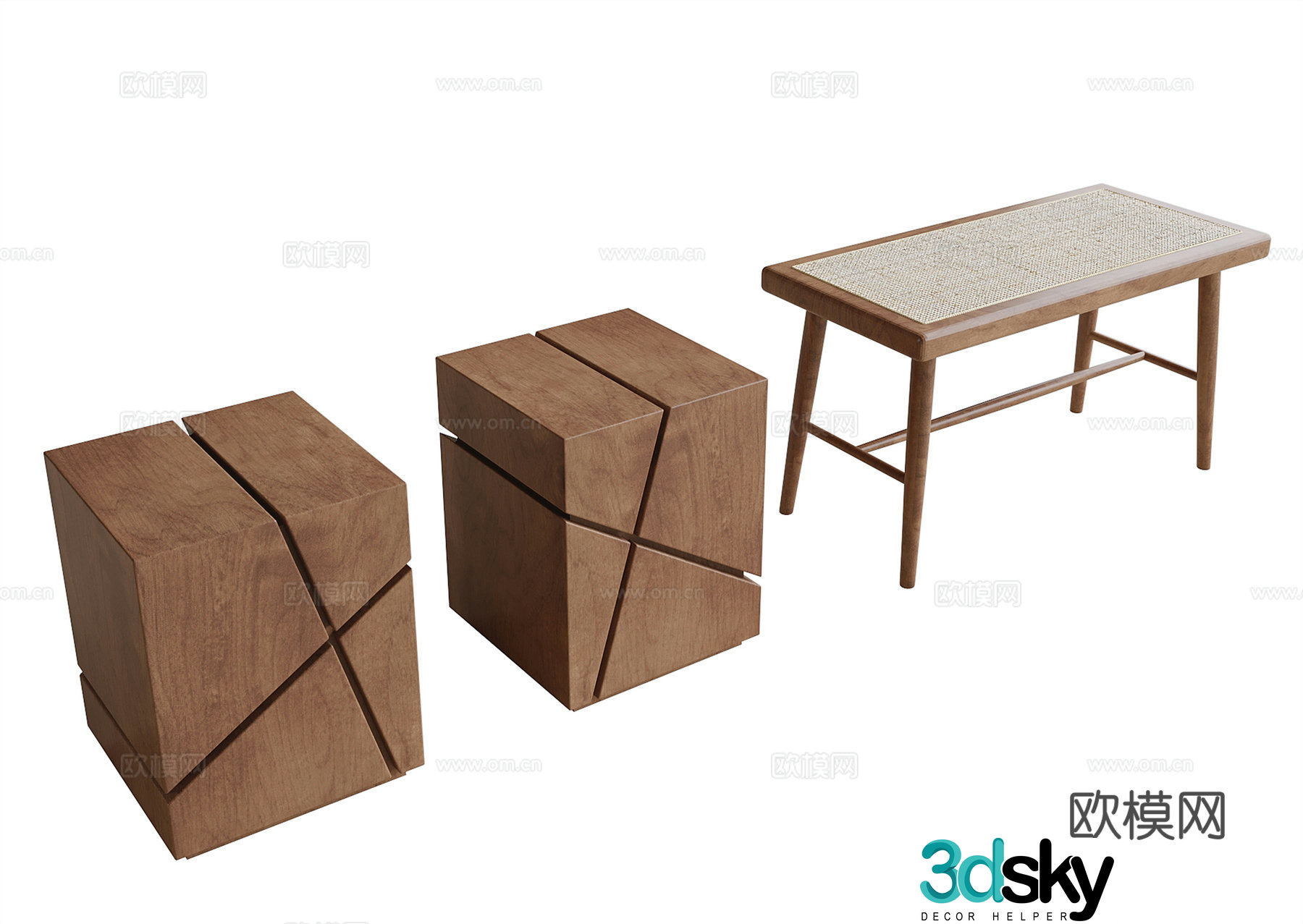 Modern stool 3d model