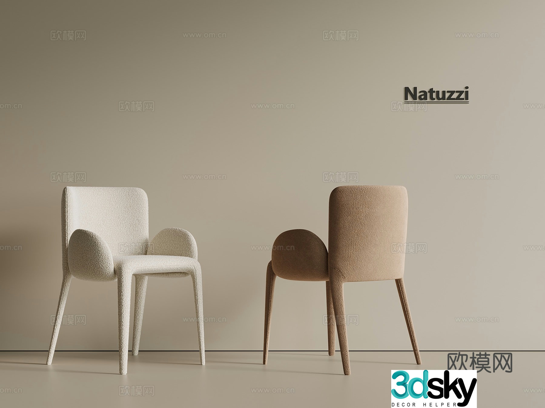 Wasabi Cream Chair Cloth Chair Leather Chair Book Chair Single Chair Leisure Chair 3D Model