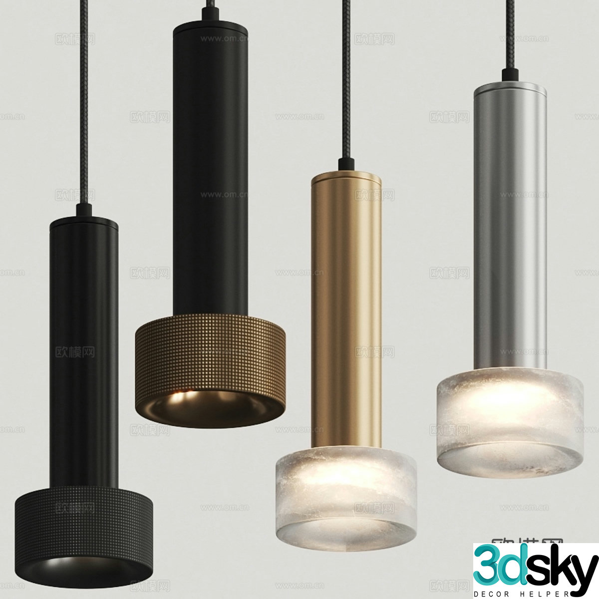 Light luxury chandeliers chandeliers 3d model