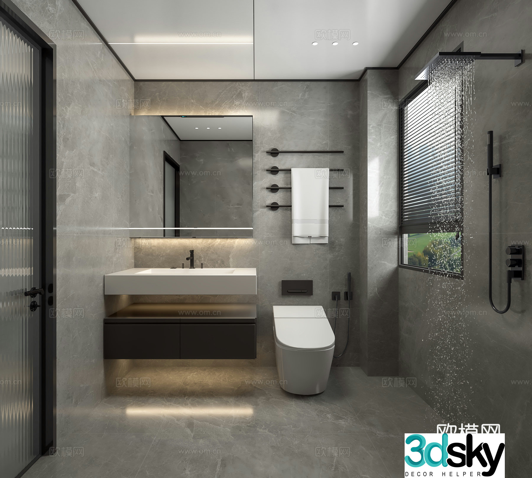 Modern bathroom 3d model