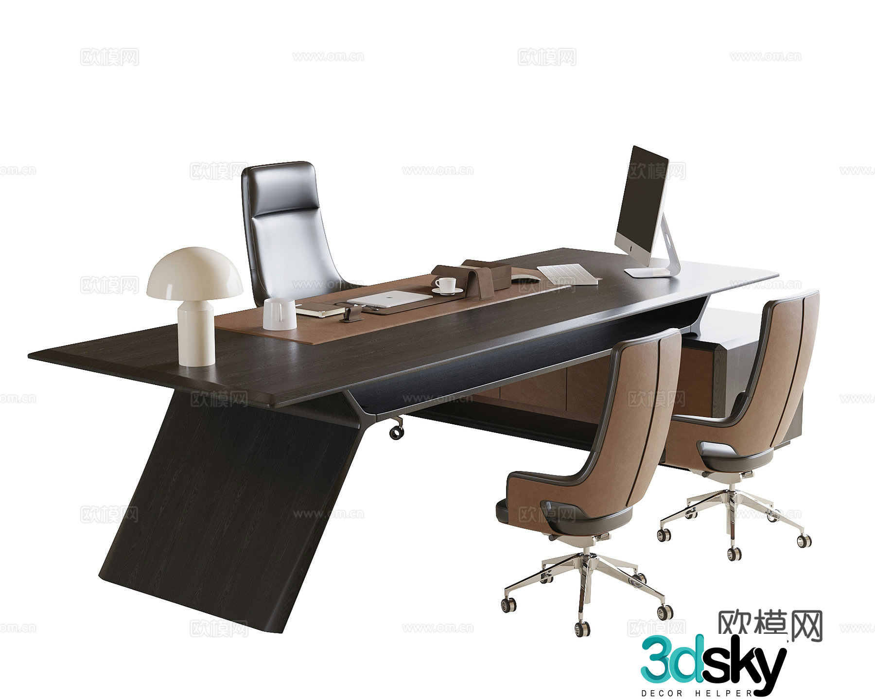 Modern boss office desk chair office chair table desk chair 3d model