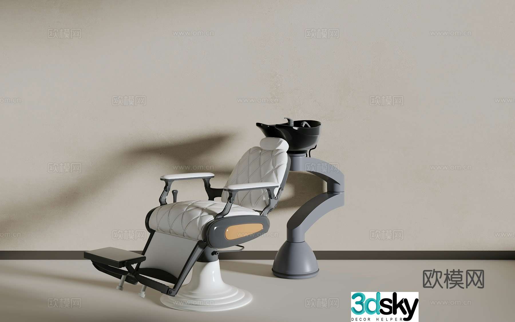 Barber chair 3d model