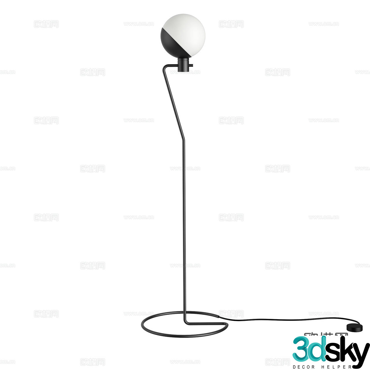 Grupa Minimalist Floor Lamp Spherical Floor Lamp Metal Floor Lamp Glass Floor Lamp 3D Model