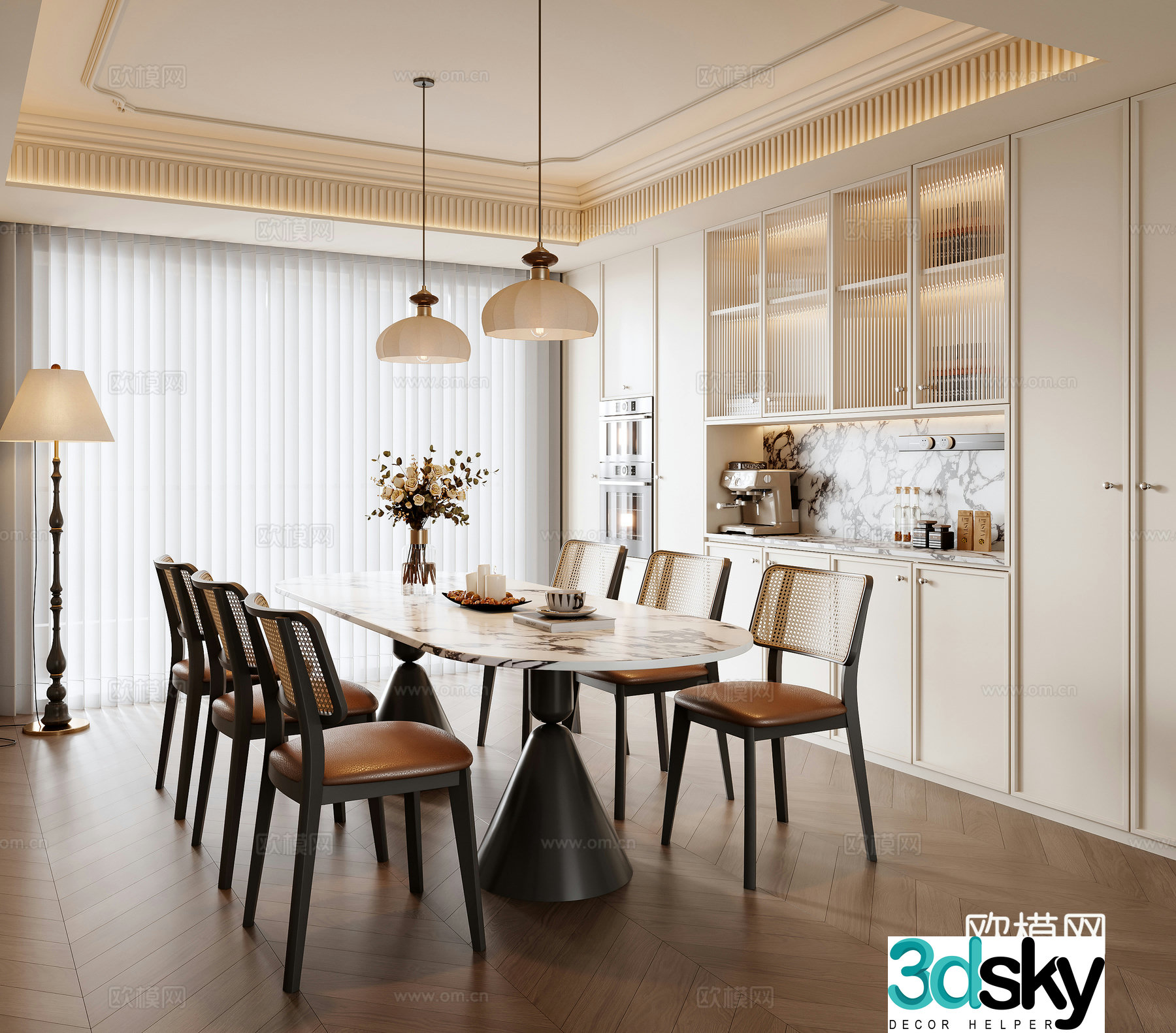 French restaurant 3d model