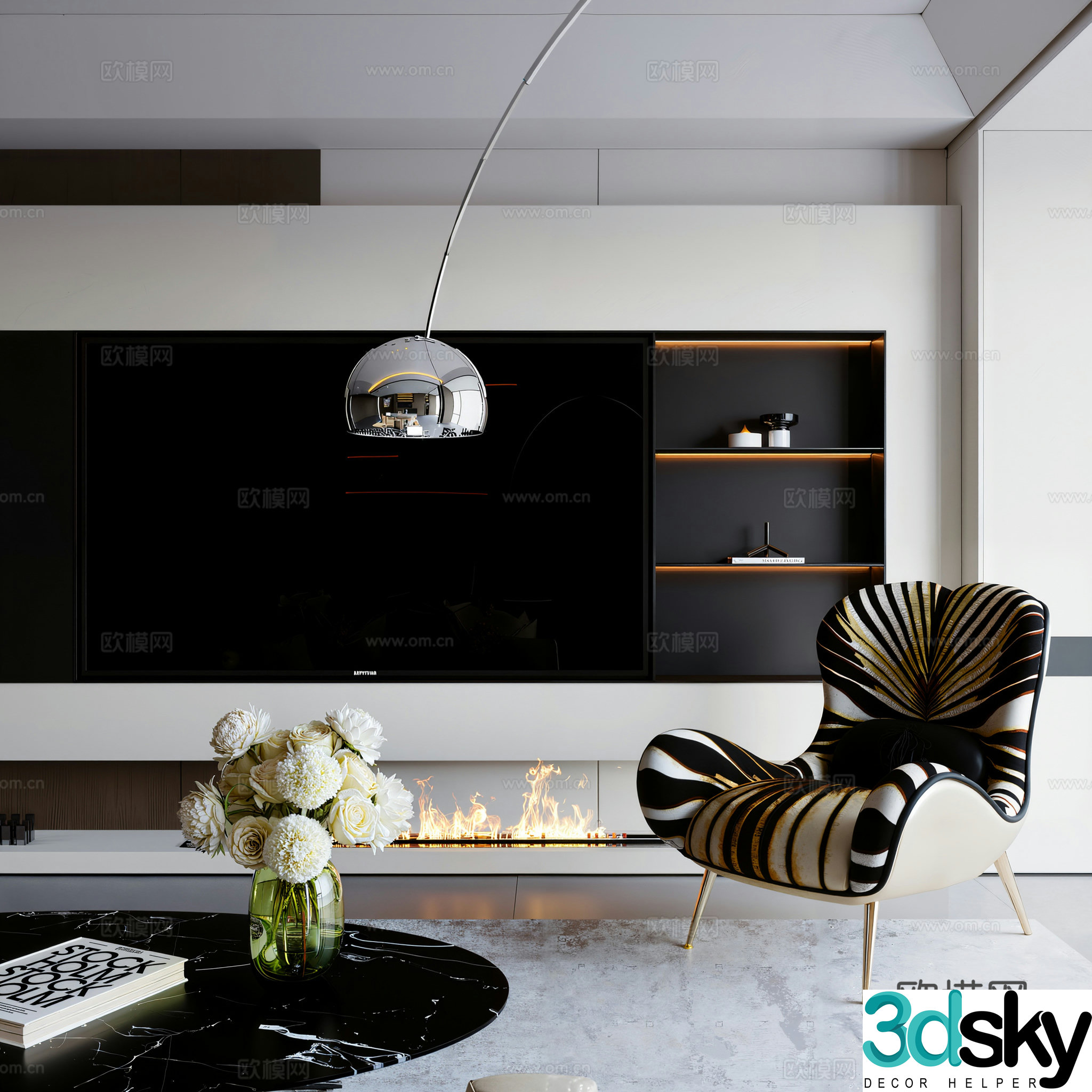 Modern living room 3d model
