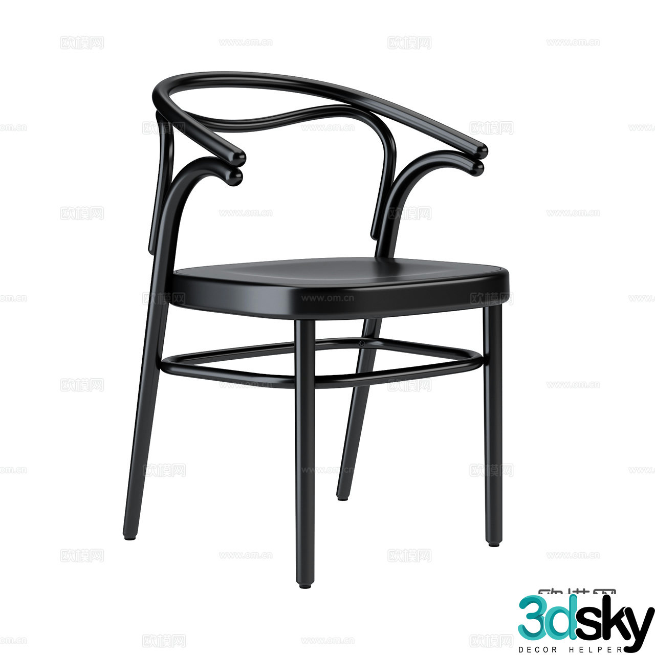 Beaulieu retro single chair medieval style single chair dining chair armchair tea chair 3d model