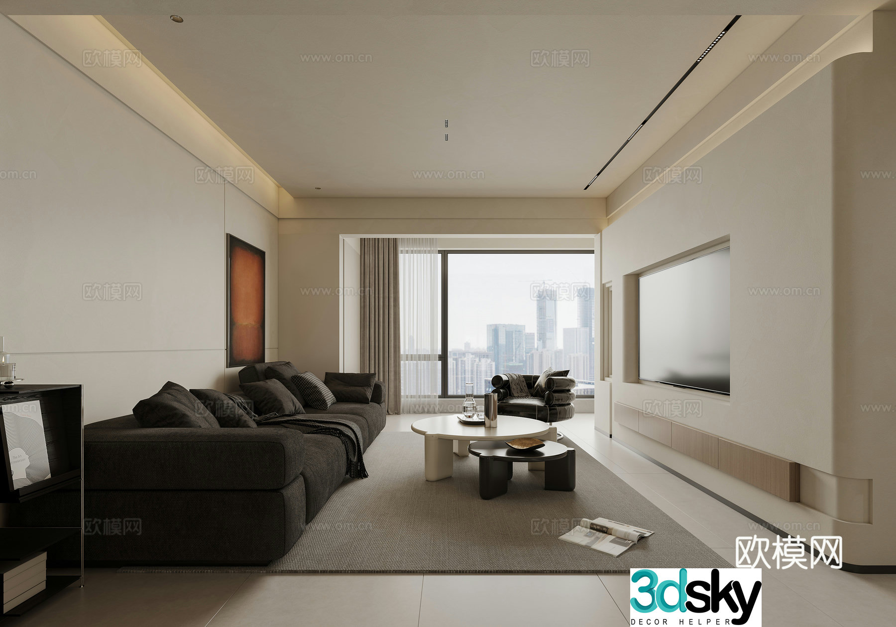 Modern living room 3d model