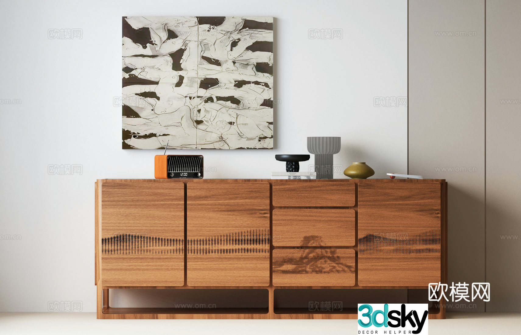 New Chinese style chest of drawers New Chinese style porch cabinet New Chinese style side cabinet Song’s medieval porch cabinet Song’s side 3D model
