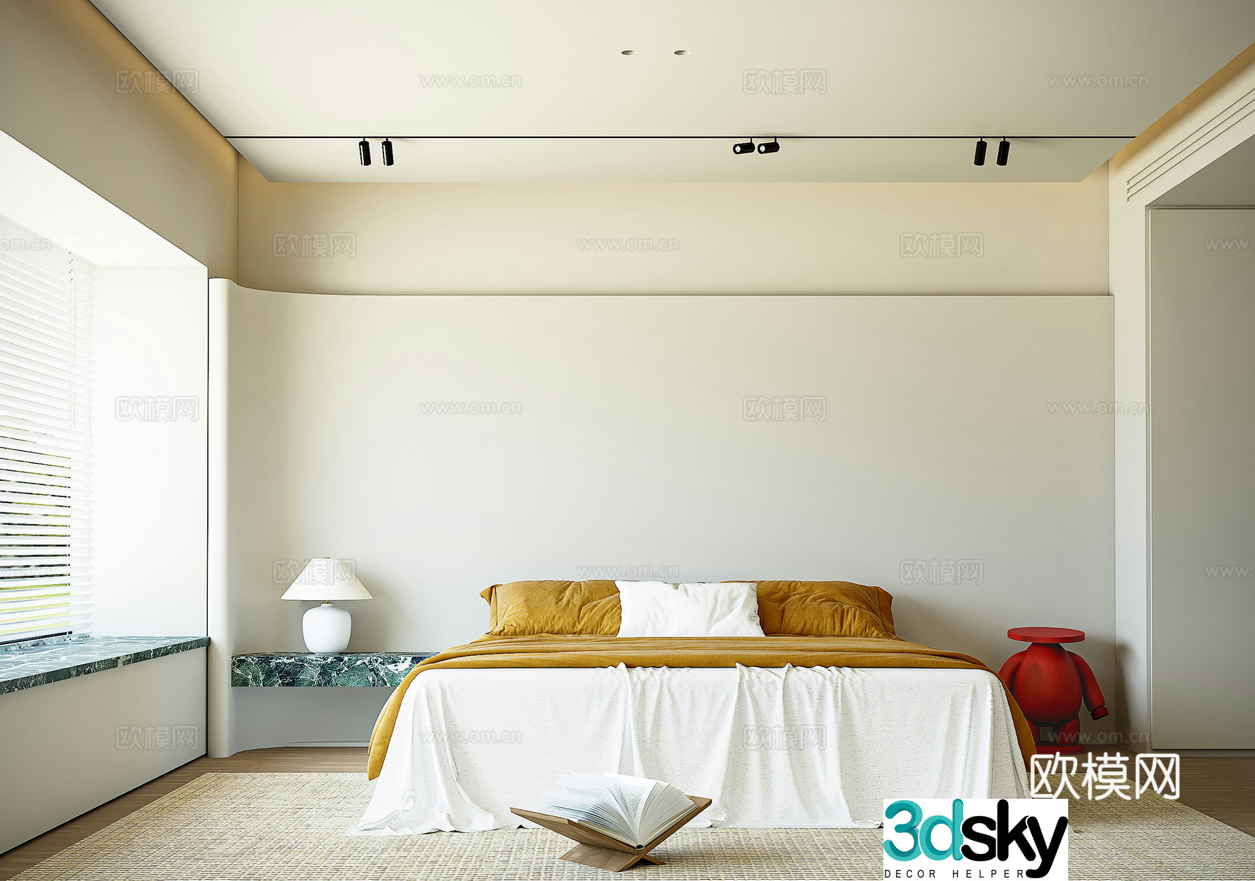Modern bedroom 3d model