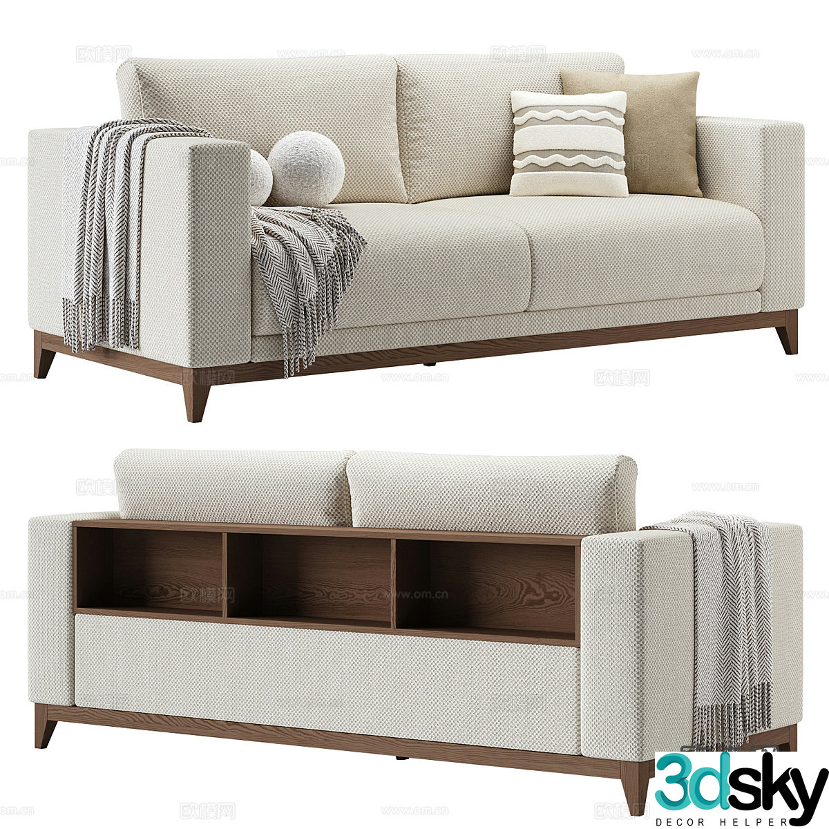 Casual sofa combination 3D model