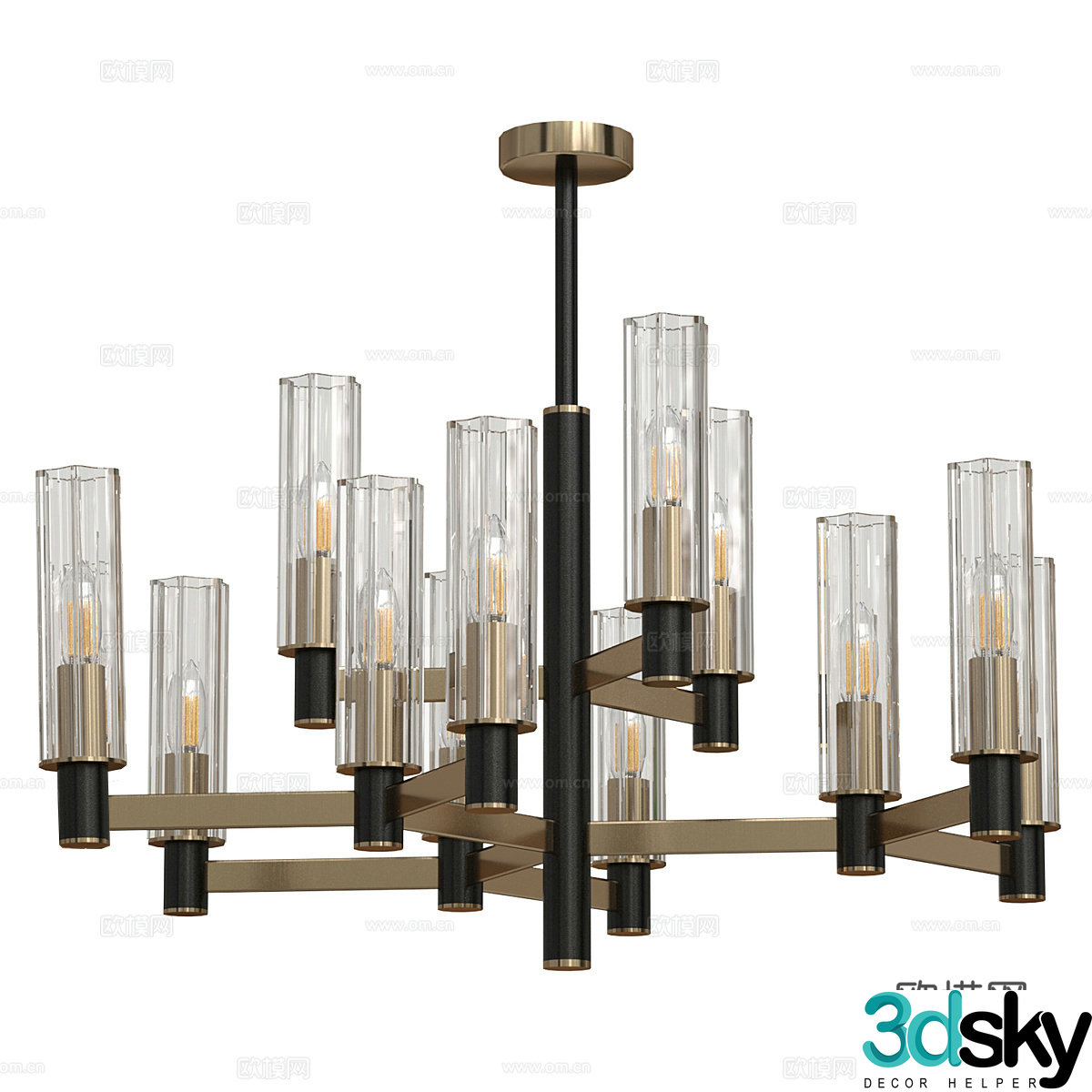 Modern simple chandeliers chandeliers simple chandeliers dining chandeliers living room chandeliers glass chandeliers 3D model