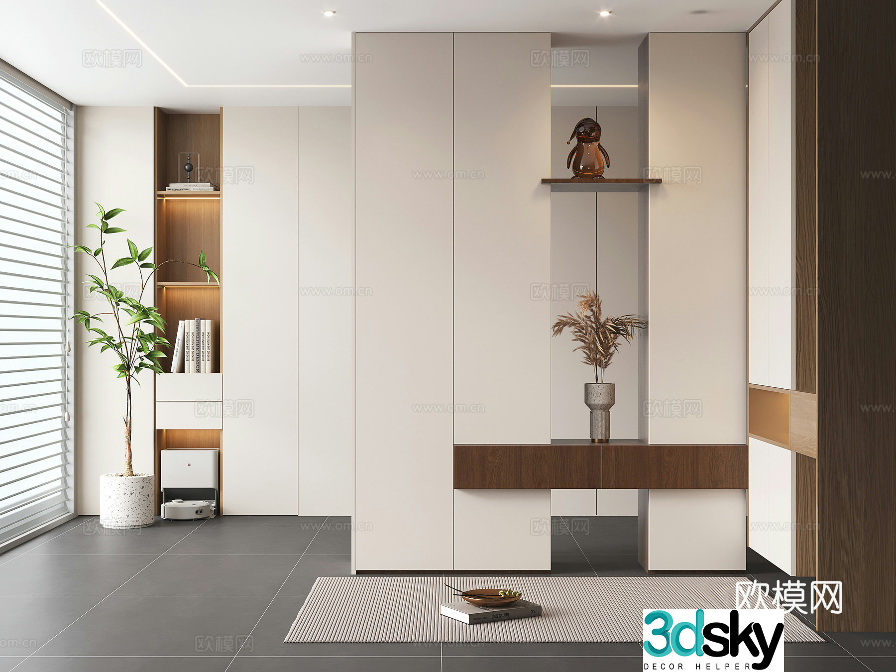 Modern porch cabinet shoe cabinet partition cabinet corner cabinet decorative cabinet shoe cabinet storage cabinet 3d model