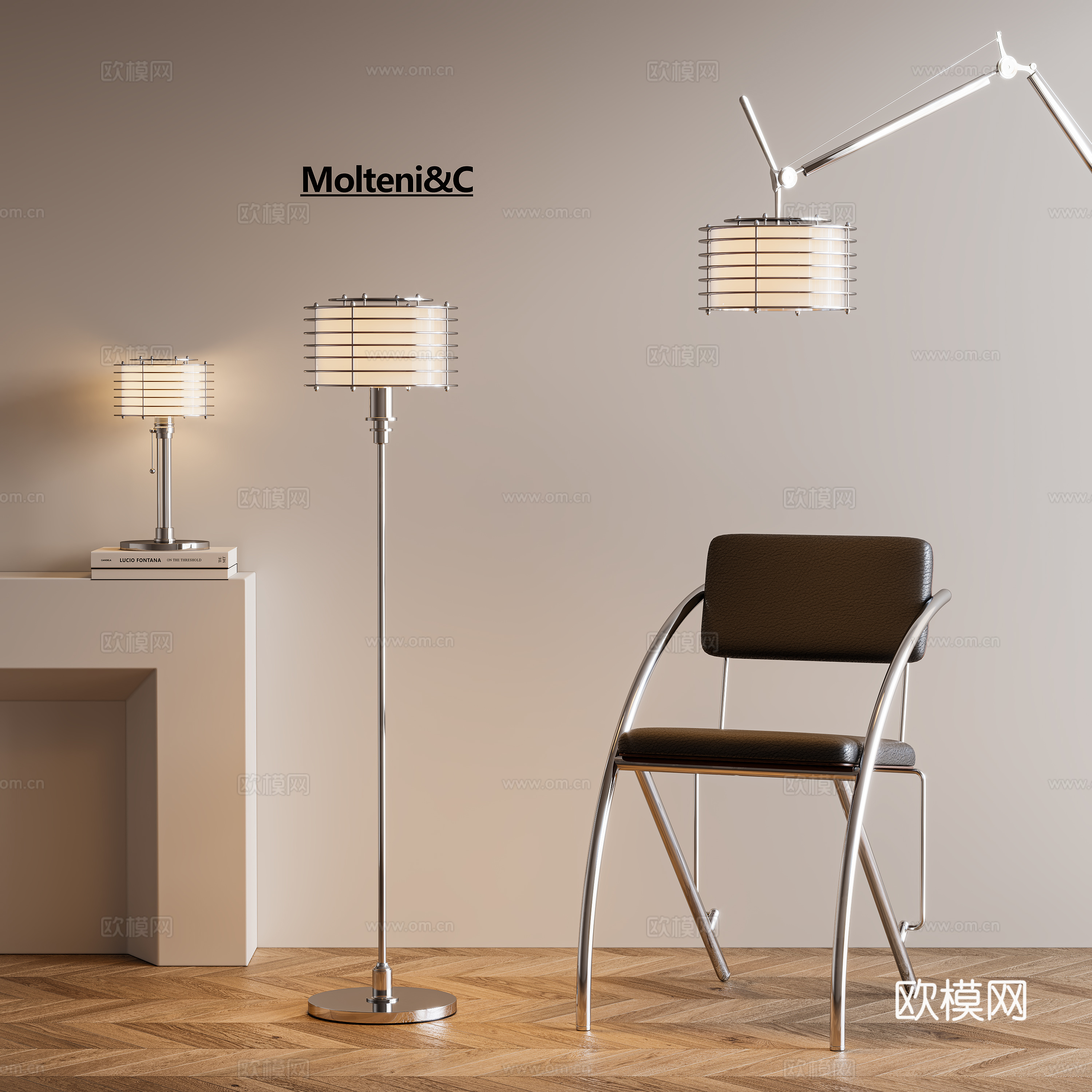 Modern simple lamp combination Modern Bauhaus lamp Bauhaus desk lamp Bauhaus floor lamp 3D model