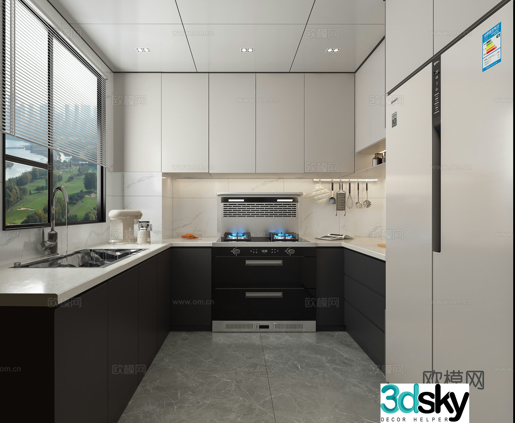 Modern kitchen 3d model