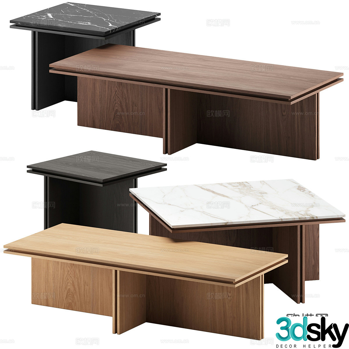 SLOT coffee table 3D model produced by Kendo Mobiliario