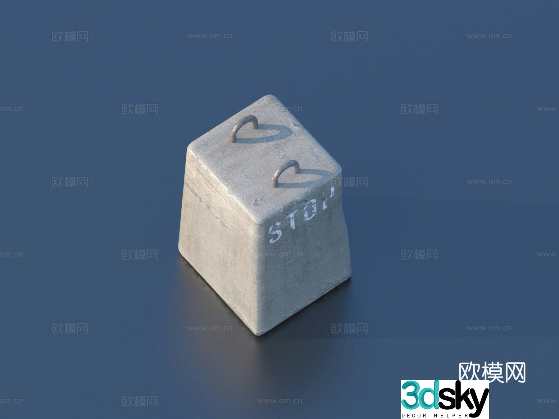Stone pier Concrete 3d model