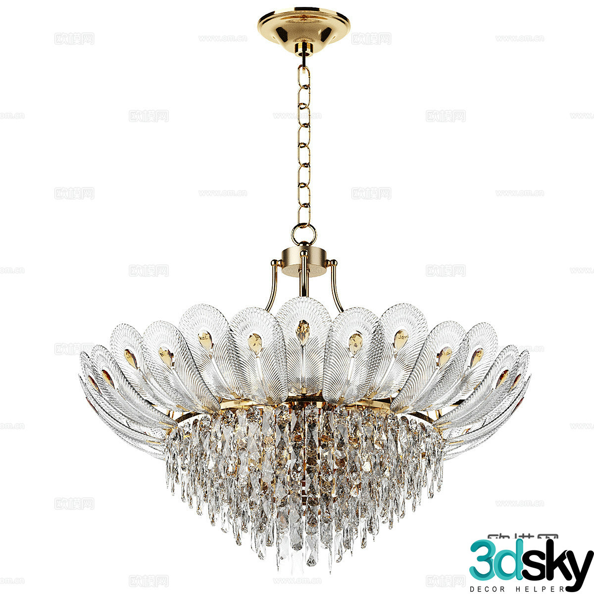 French simple light luxury chandeliers chandeliers chandeliers chandeliers 3D model