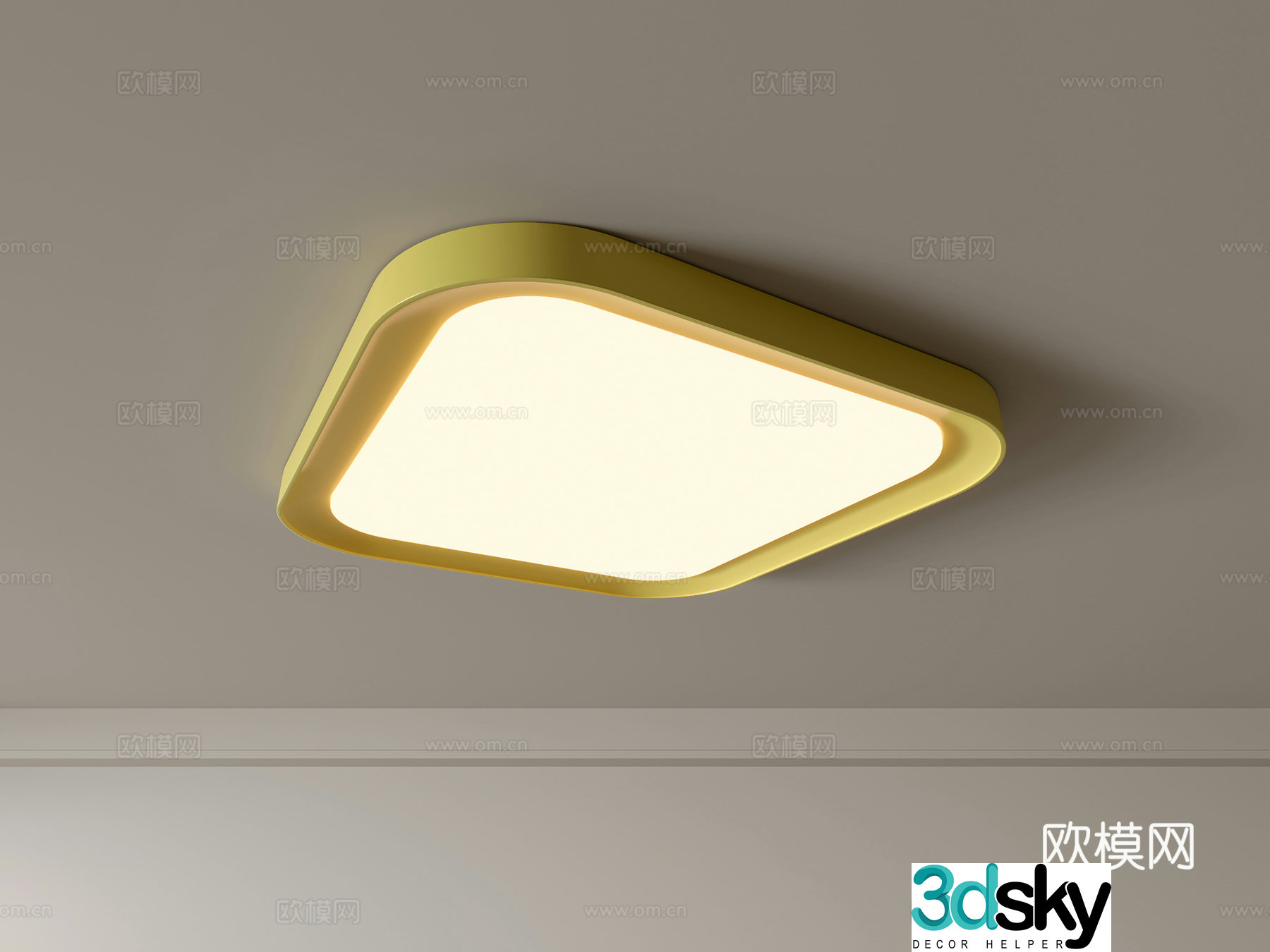 Modern ceiling lamp Geometric ceiling lamp Bedroom lamp Artistic shaped lamp Fashion living room lamp 3D model
