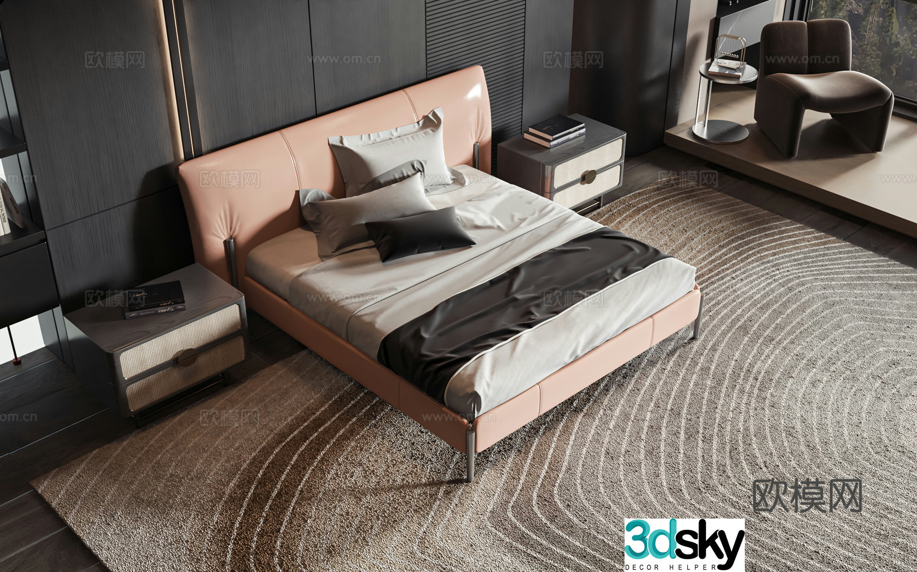 Modern style product bed 3d model