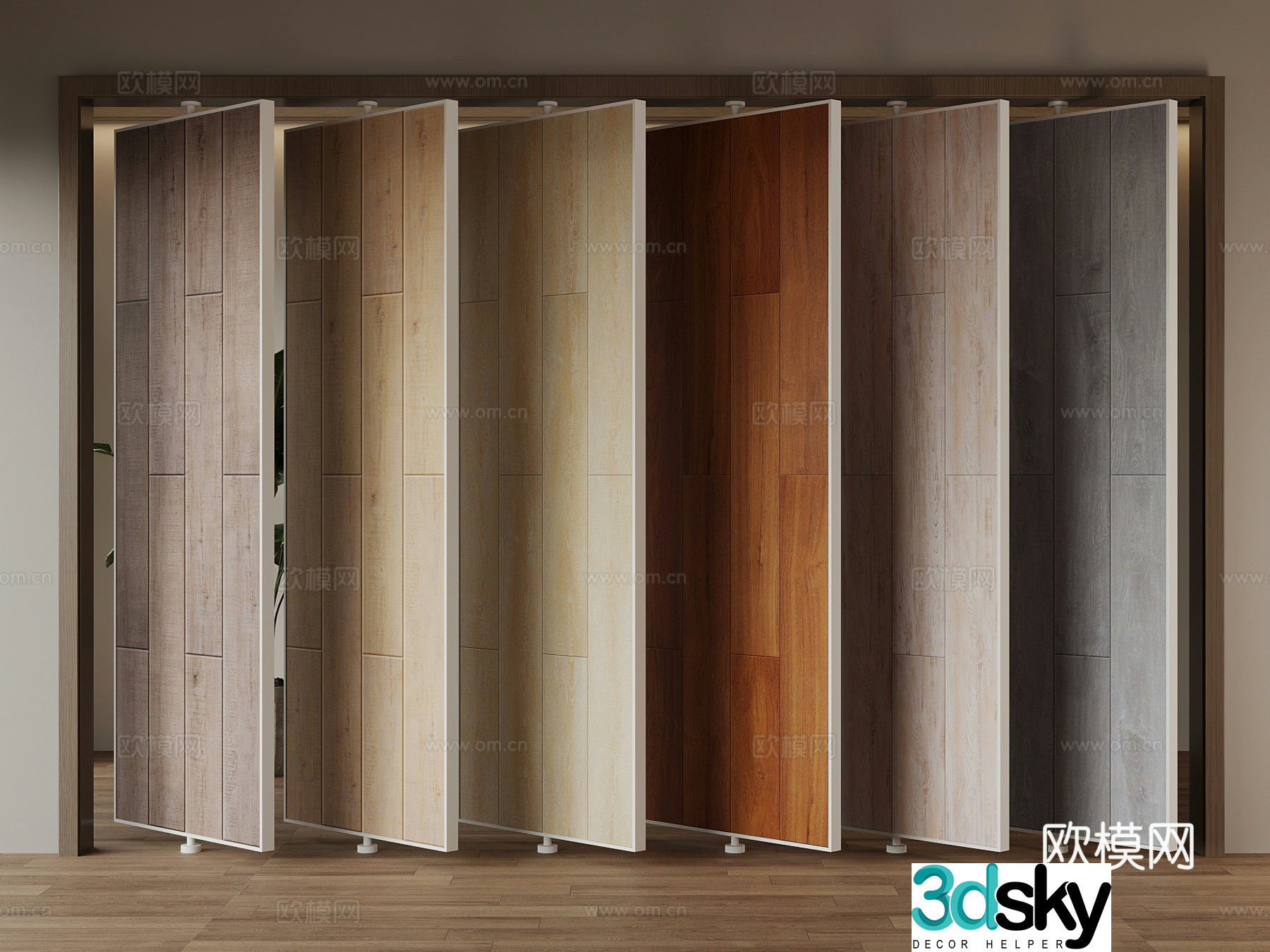 Floor Modern Wood Floor Floor Color Card 3D Model