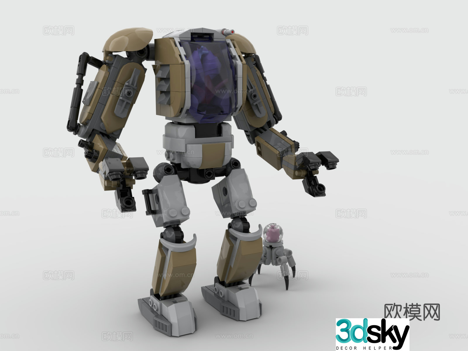 LEGO LEGO Toys Building Blocks Gundam Mechanical Warrior Fighting Robot War 3d Model
