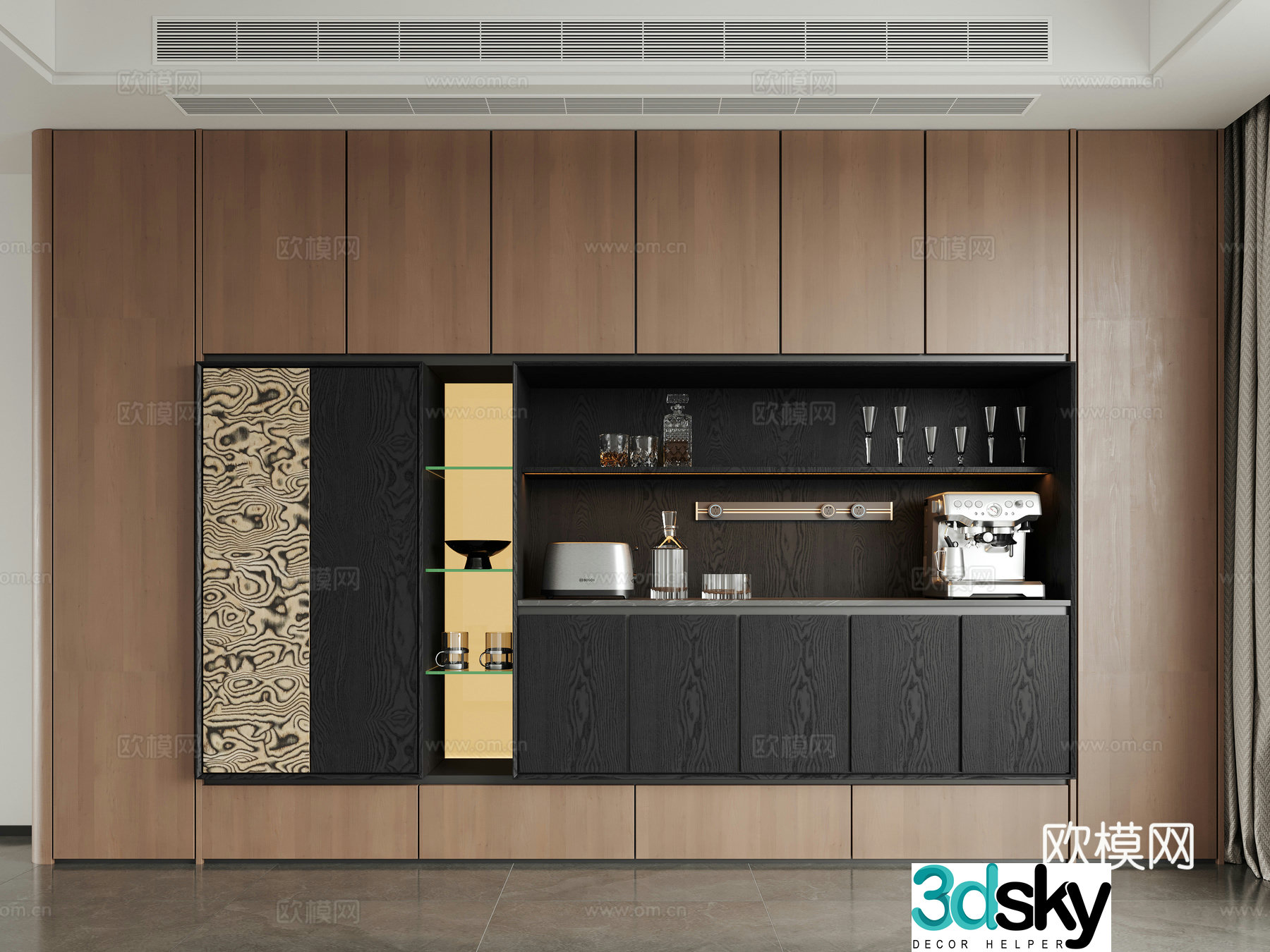 Modern Italian sideboard 3D model