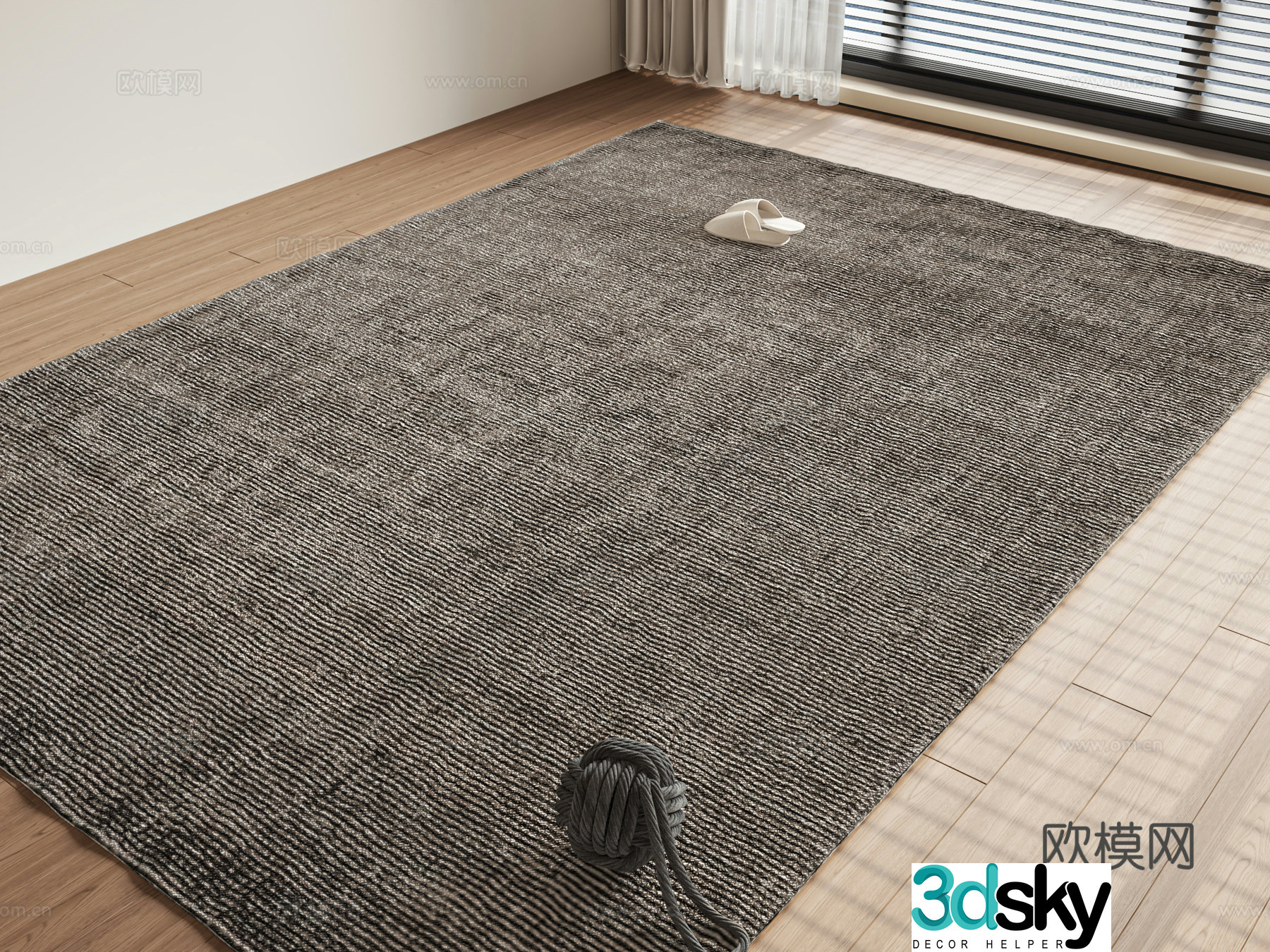 Modern style carpet 3d model