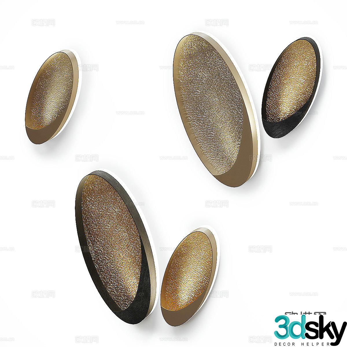 Modern light luxury minimalist decorative wall light 3D model