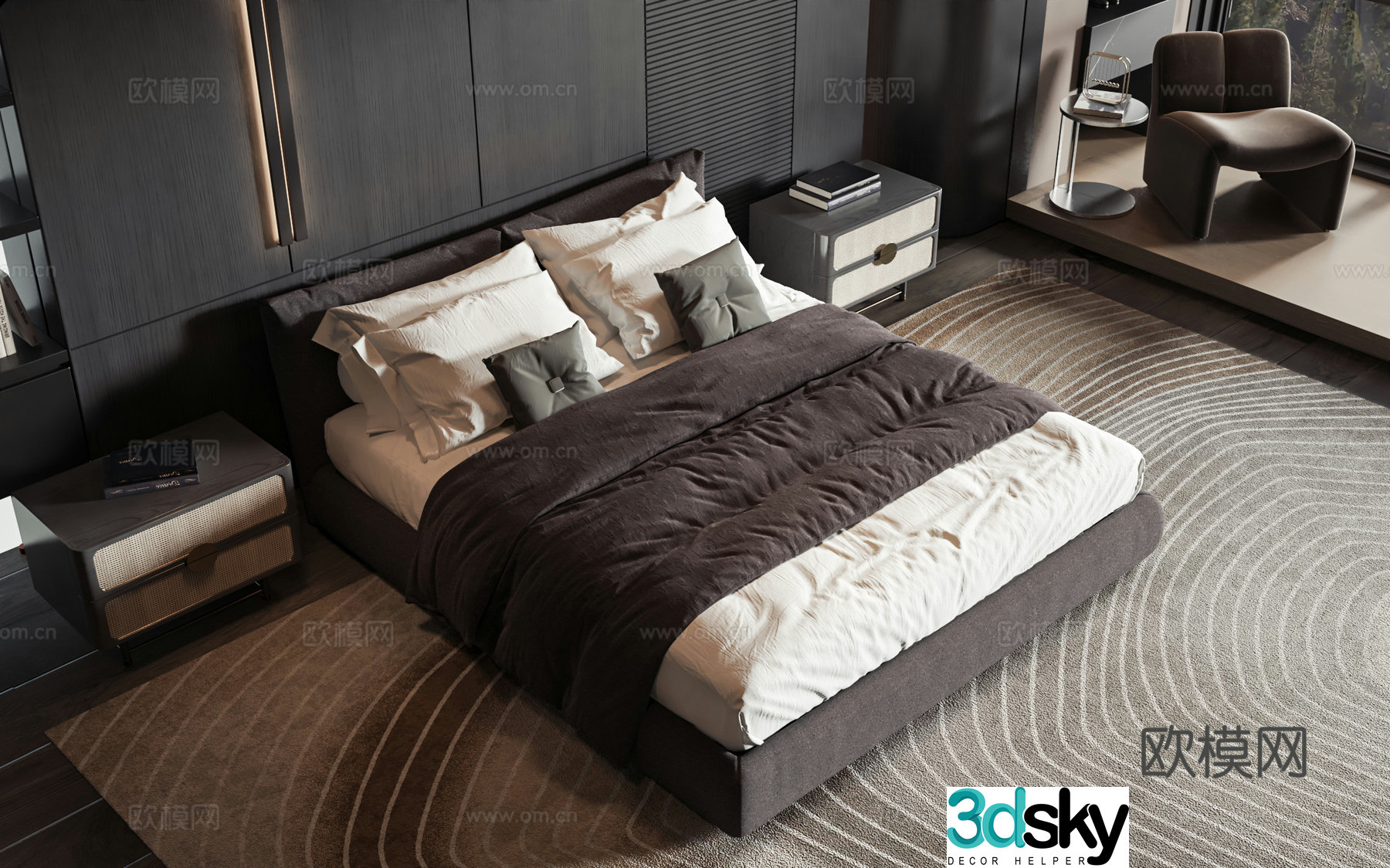 Modern style product bed 3d model