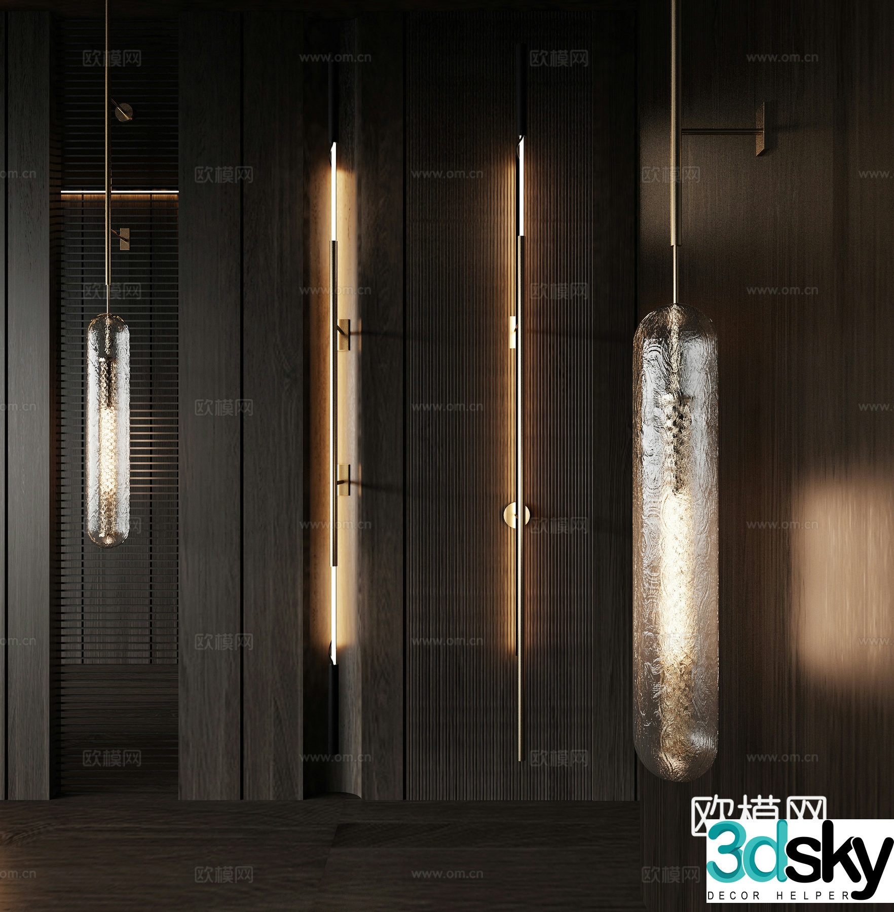 Modern wall lamp 3d model