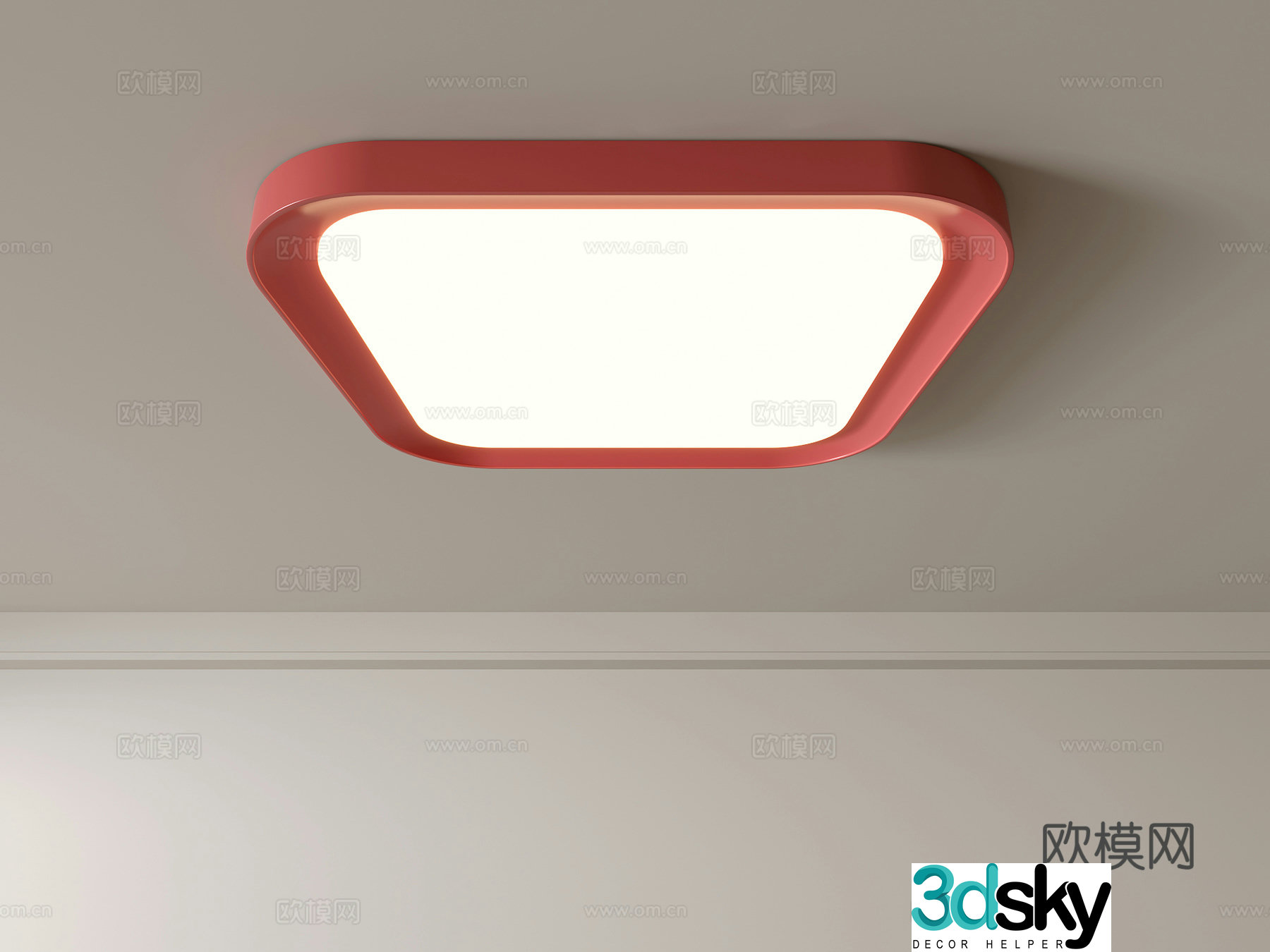 Modern ceiling lamp Geometric ceiling lamp Bedroom lamp Artistic shaped lamp Fashion living room lamp 3D model