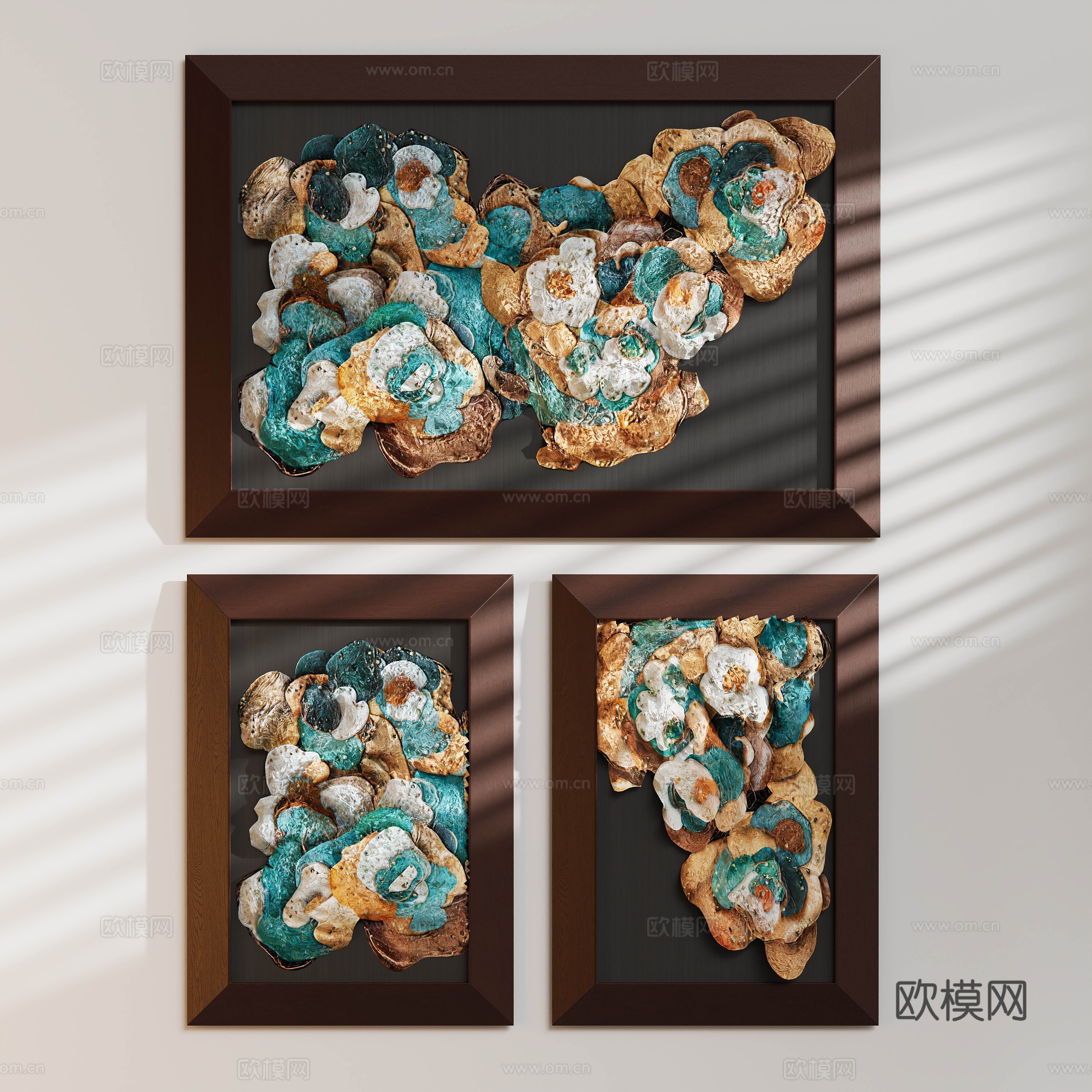 Modern art three-dimensional decorative paintings wall decoration pendants 3D model