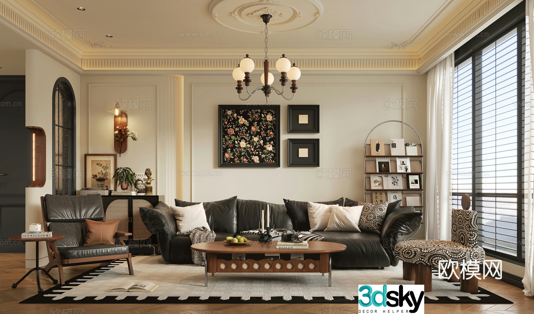 French medieval living room 3d model
