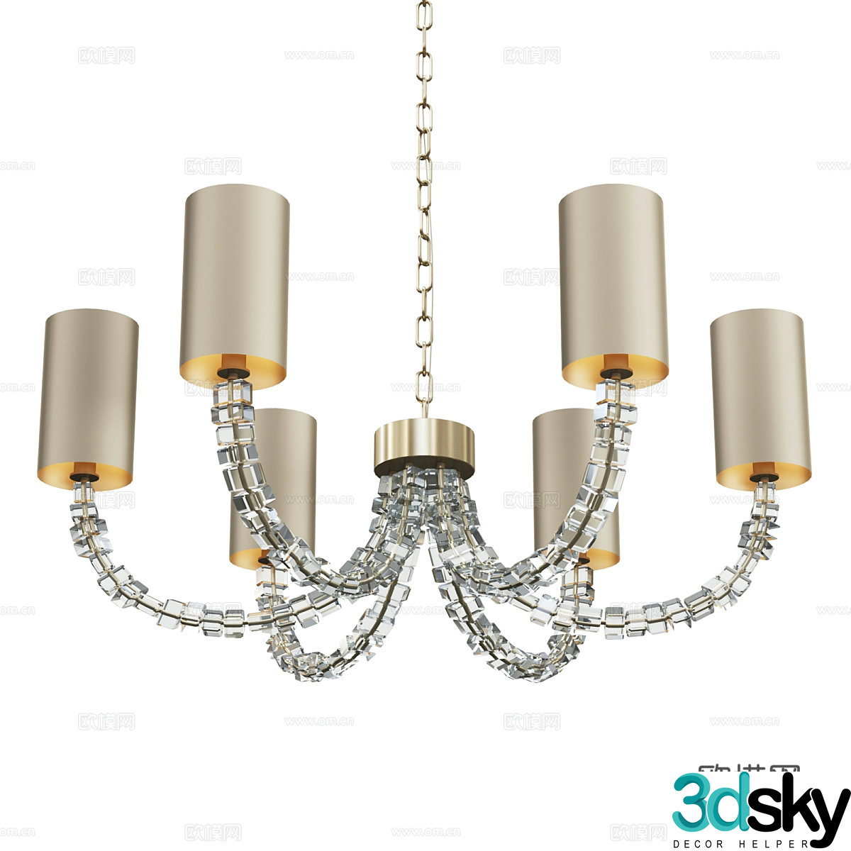 Modern Italian decorative chandelier 3d model