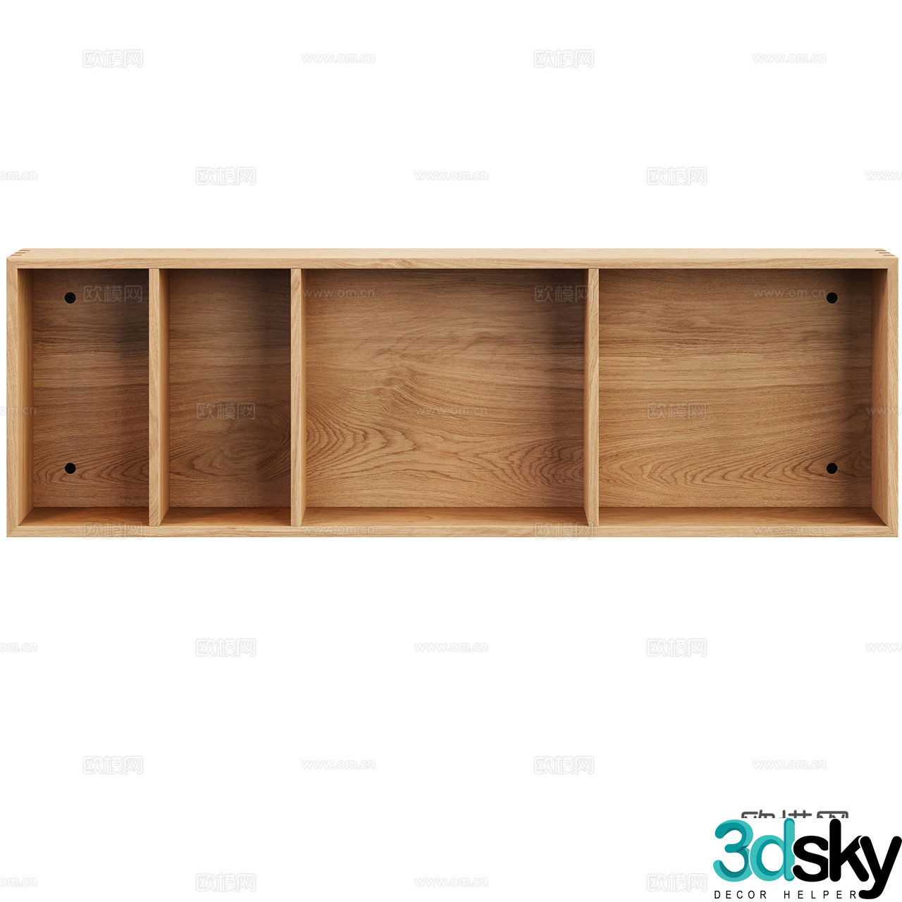 Ferm Living Minimalist frame Wooden frame Decorative frame Bookshelf Storage rack 3D model