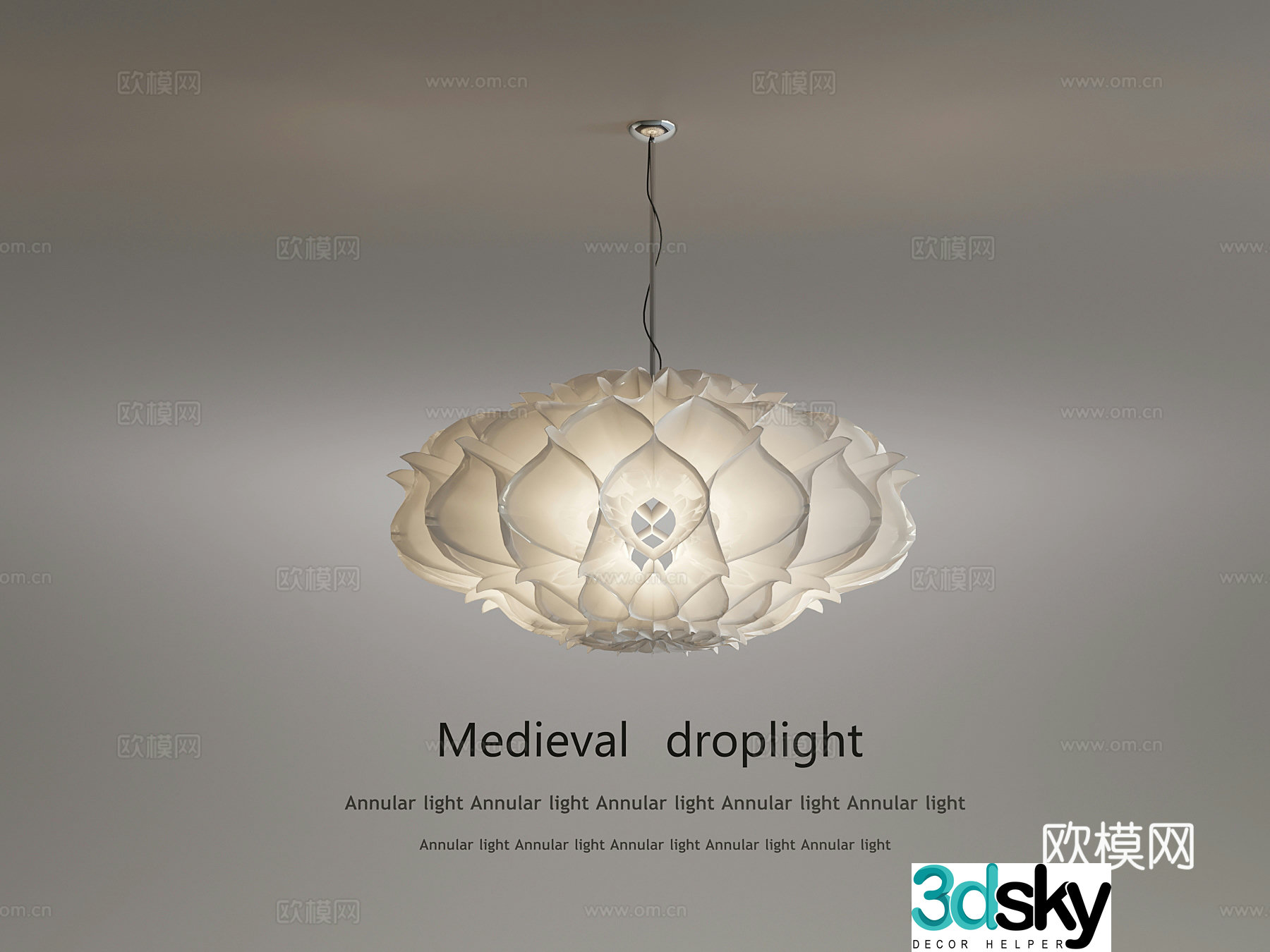 French chandeliers master bedroom chandeliers 3D model