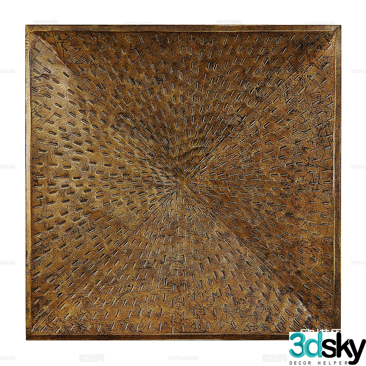 New Chinese style light luxury metal pendant metal wall decoration 3D model