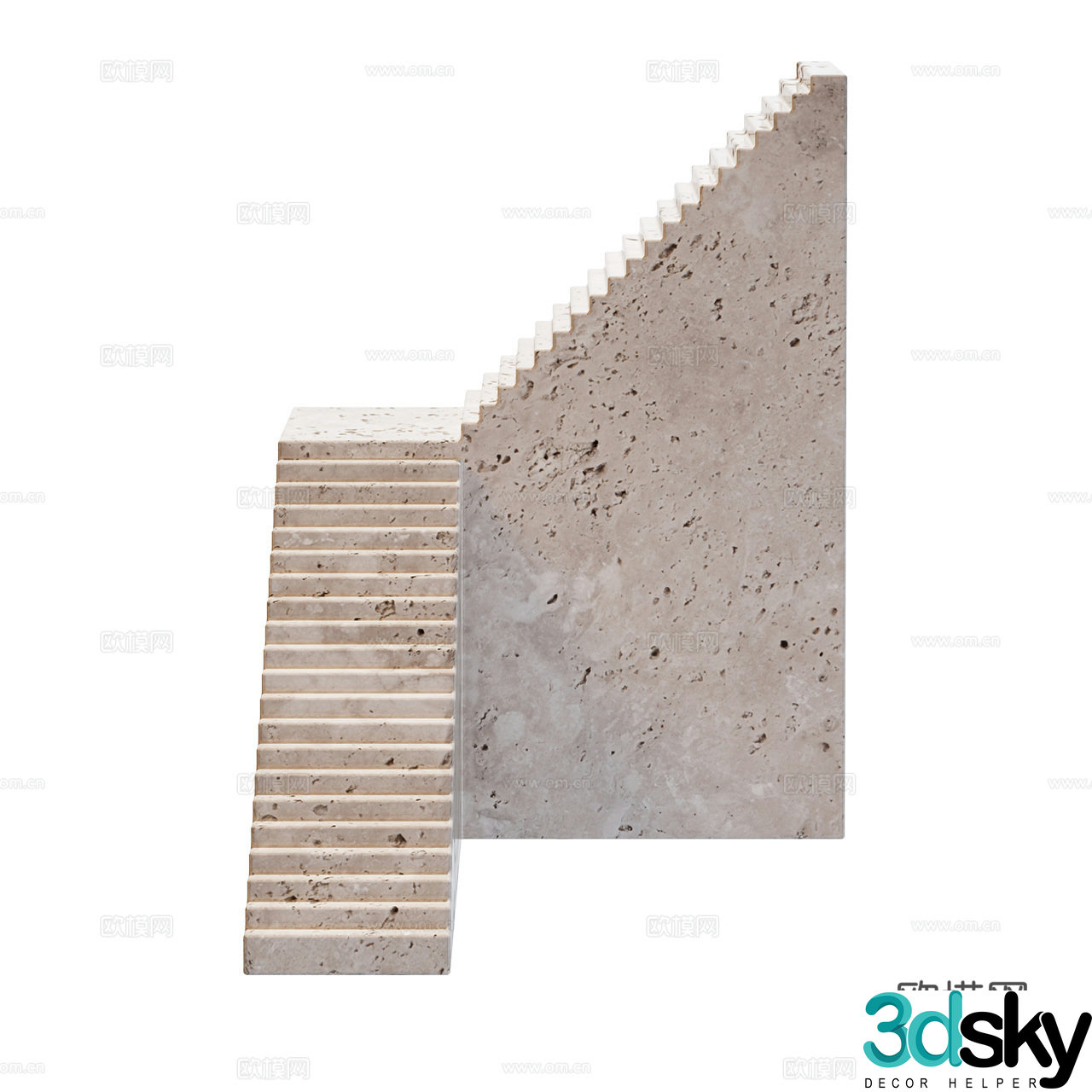 Origin Made Minimalist Sculpture Cave Stone Jewelry Artwork Stone Sculpture 3D Model