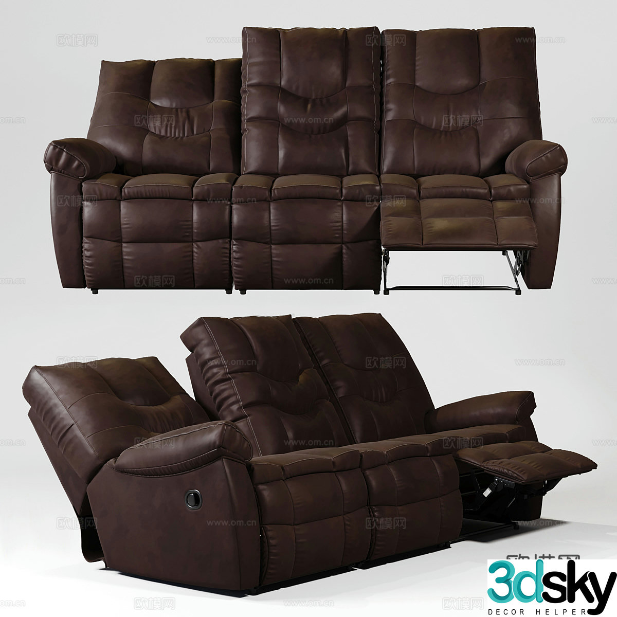 Modern Italian electric lounge chair 3d model