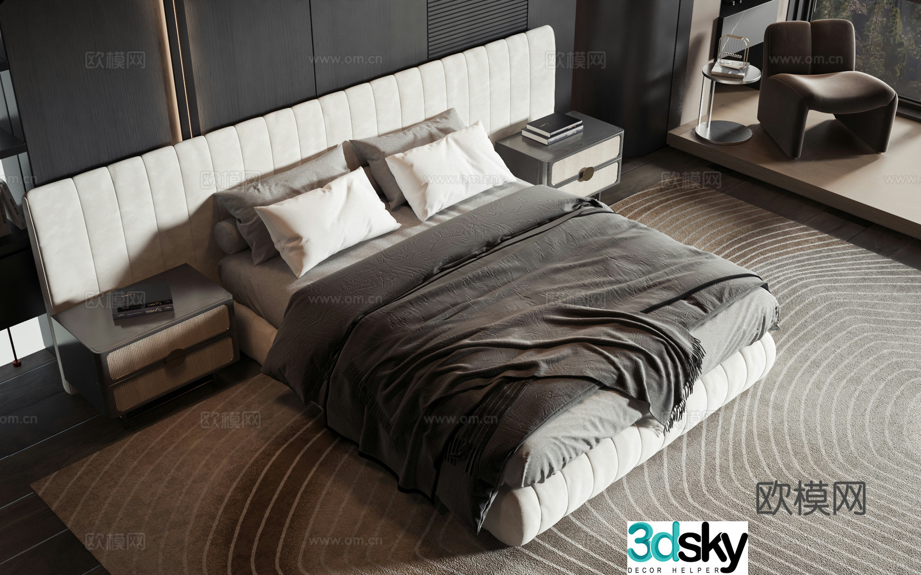 Modern style product bed 3d model