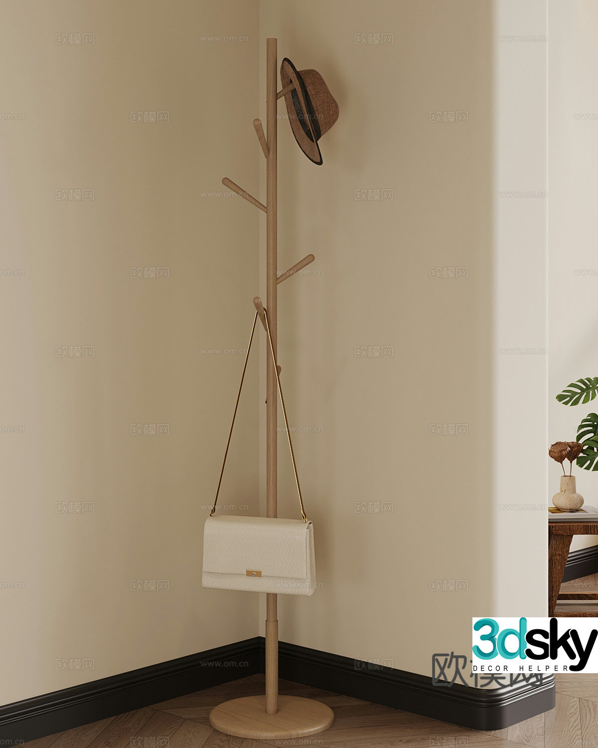 Clothes hanger modern clothes hanger 3d model