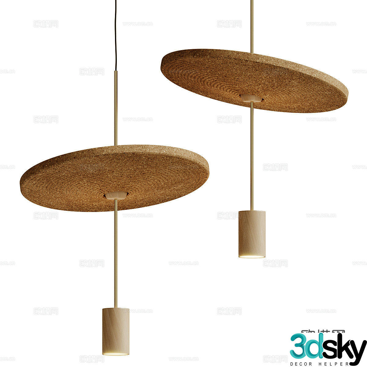 New Chinese style wasabi decorative chandelier 3D model