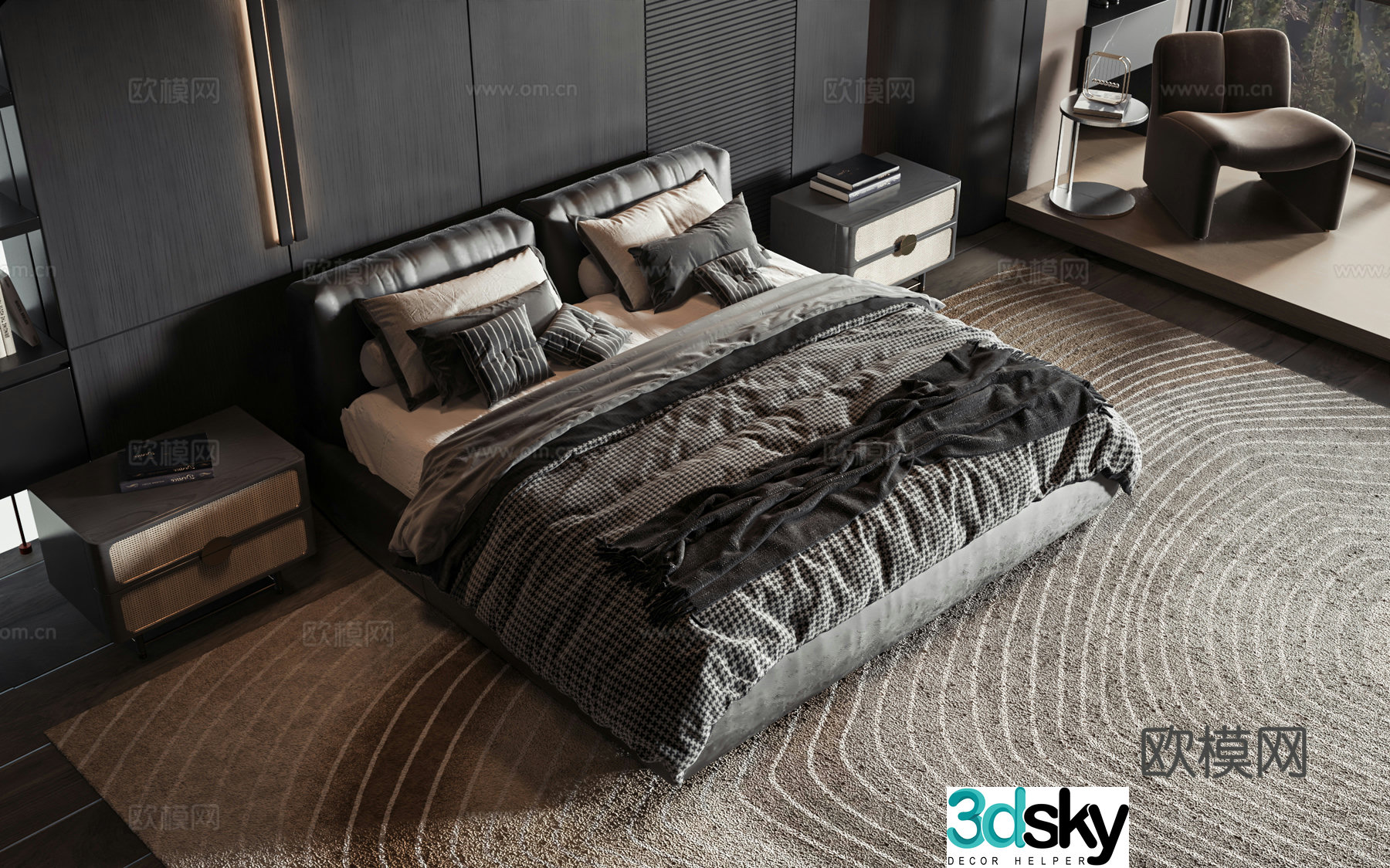 Modern style product bed 3d model