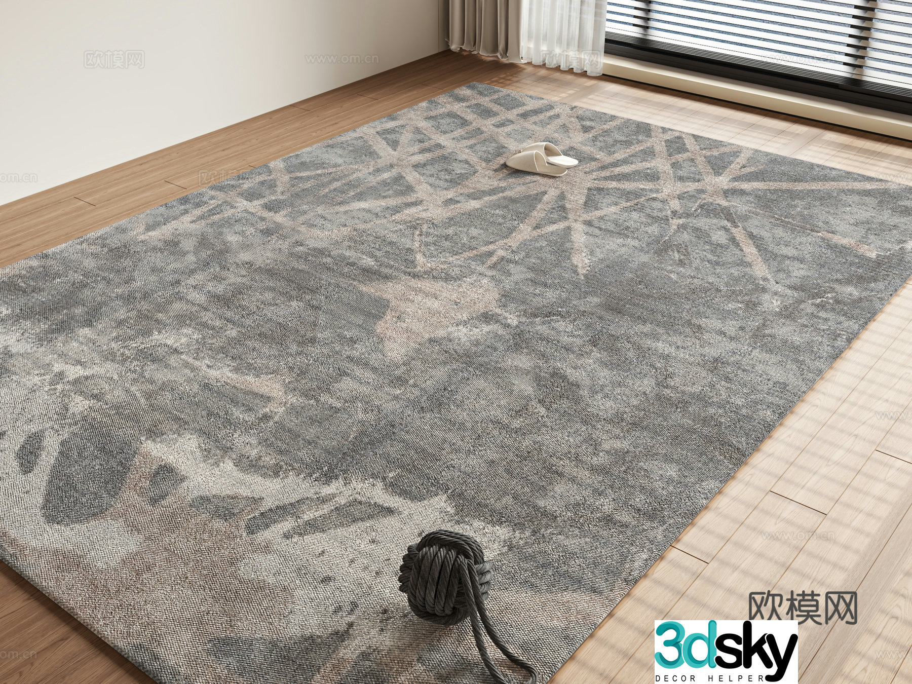 Modern style carpet 3d model