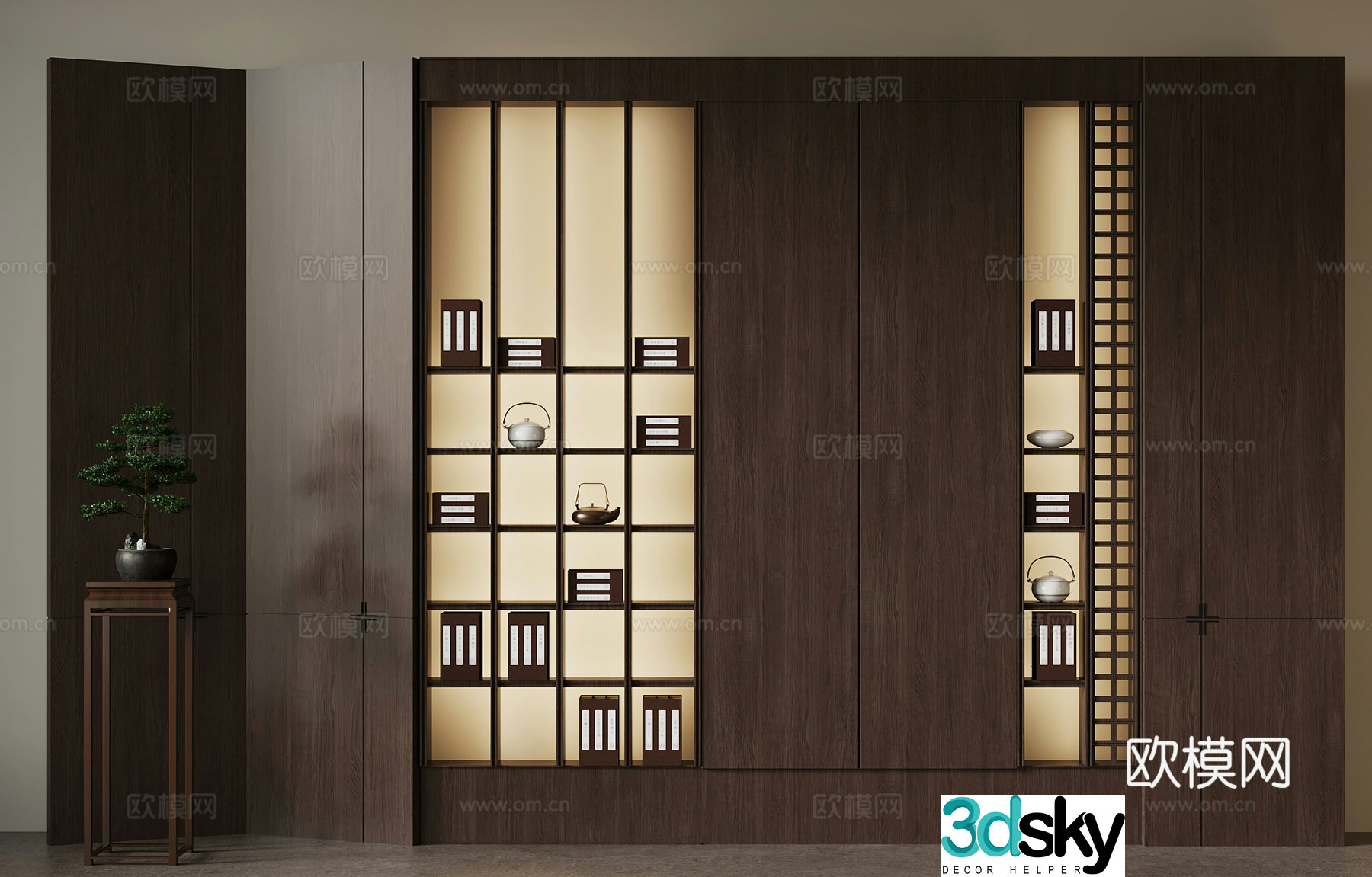 Tea cabinet new Chinese tea cabinet 3D model