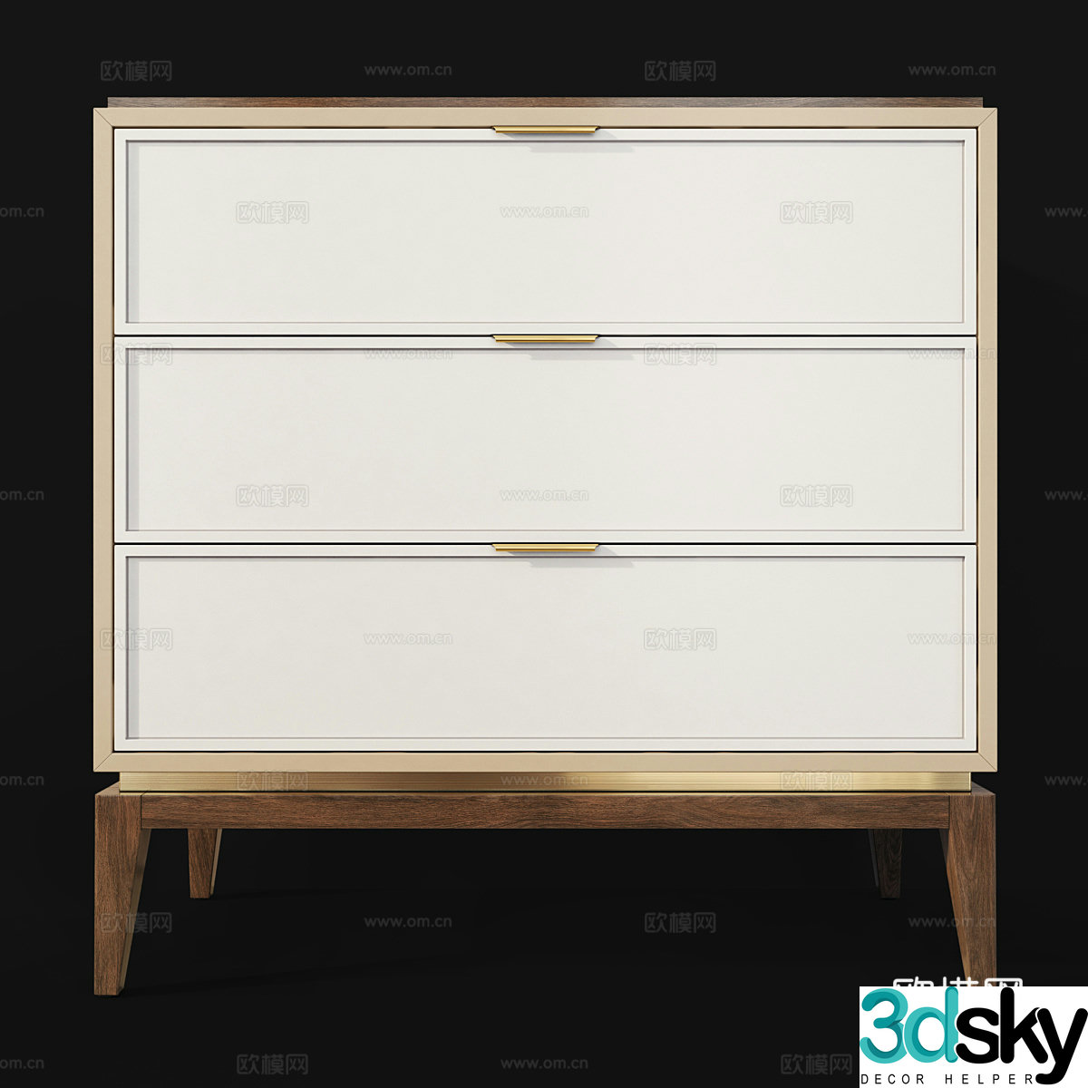 3d model of chest of drawers