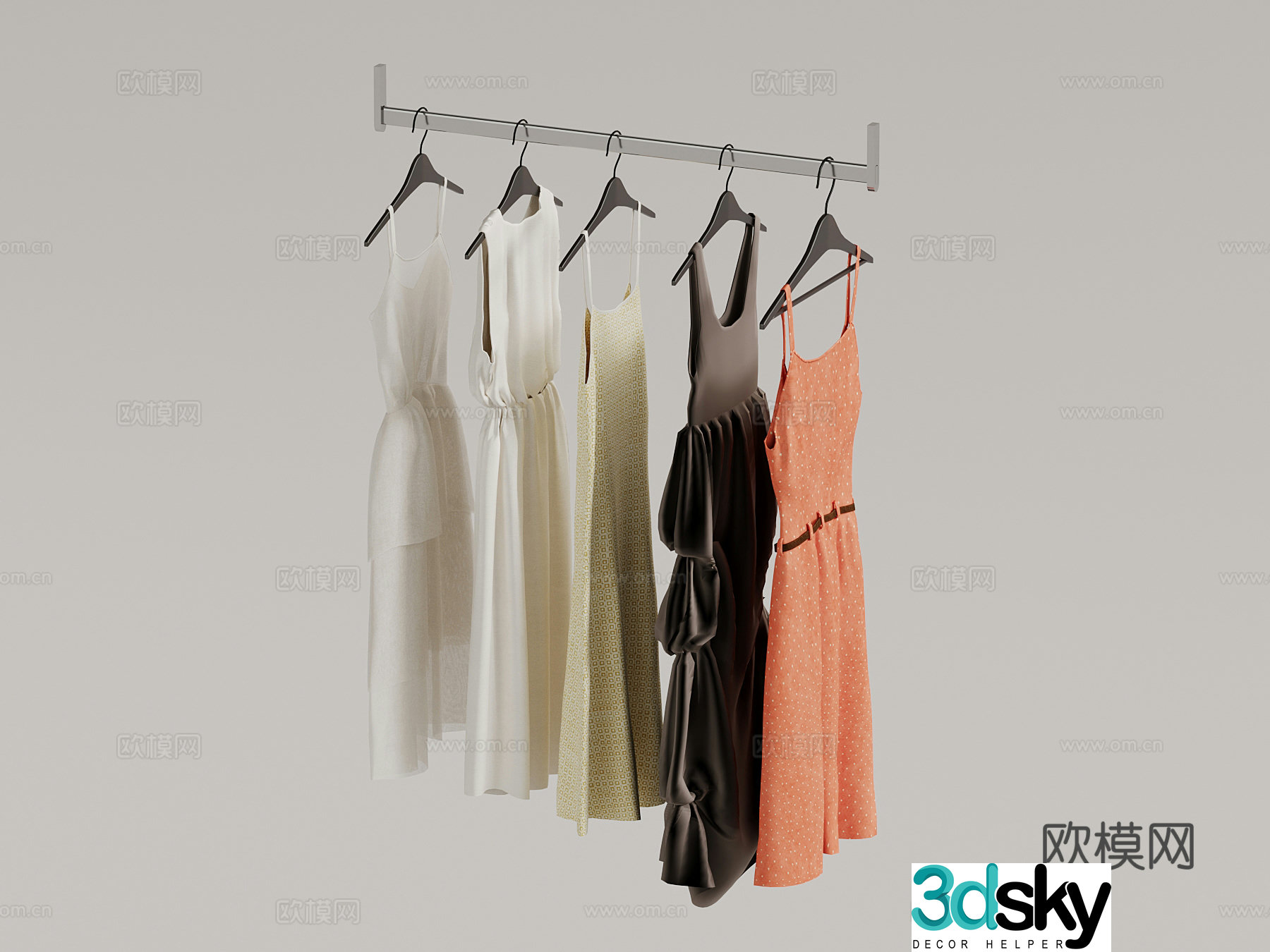 Modern clothing Women’s dress 3d model