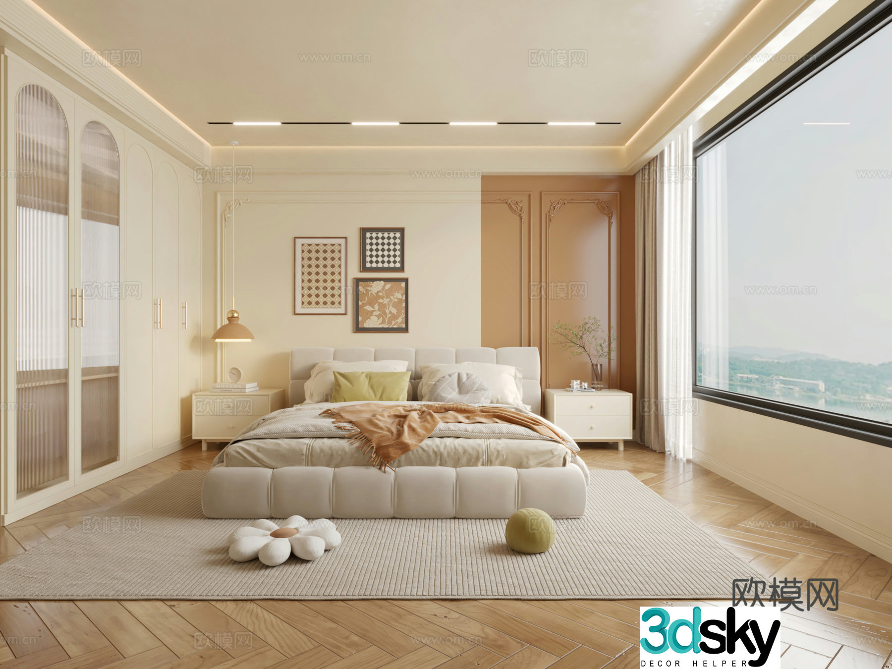 French bedroom 3d model